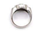 French Art Deco diamond set circular cocktail ring in platinum
