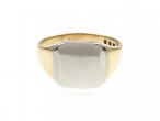 1933 18kt yellow gold and platinum square signet ring