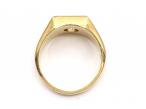 Retro diamond set signet ring in 18kt yellow gold
