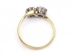 1950s diamond two stone twist engagement ring