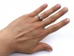 1950s diamond two stone twist engagement ring