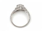 1920s cushion old cut diamond openwork solitaire engagement ring