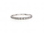 18kt white gold and diamond micro eternity ring