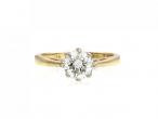 Vintage 0.75cts diamond solitaire in 18kt yellow gold