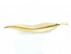 Retro 18kt yellow gold feather brooch