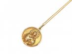 Retro 9kt yellow gold Virgin Mary pendant