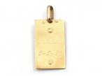 1981 rectangular Mother Mary pendant in gold