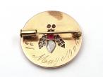 1906 fly disk brooch in 18kt yellow gold