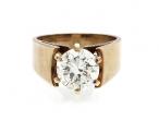 1.65ct Round Old European Cut Diamond Solitaire Ring