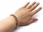 Antique 10kt gold hollow curb link bracelet