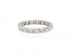 Vintage diamond set full eternity ring in platinum