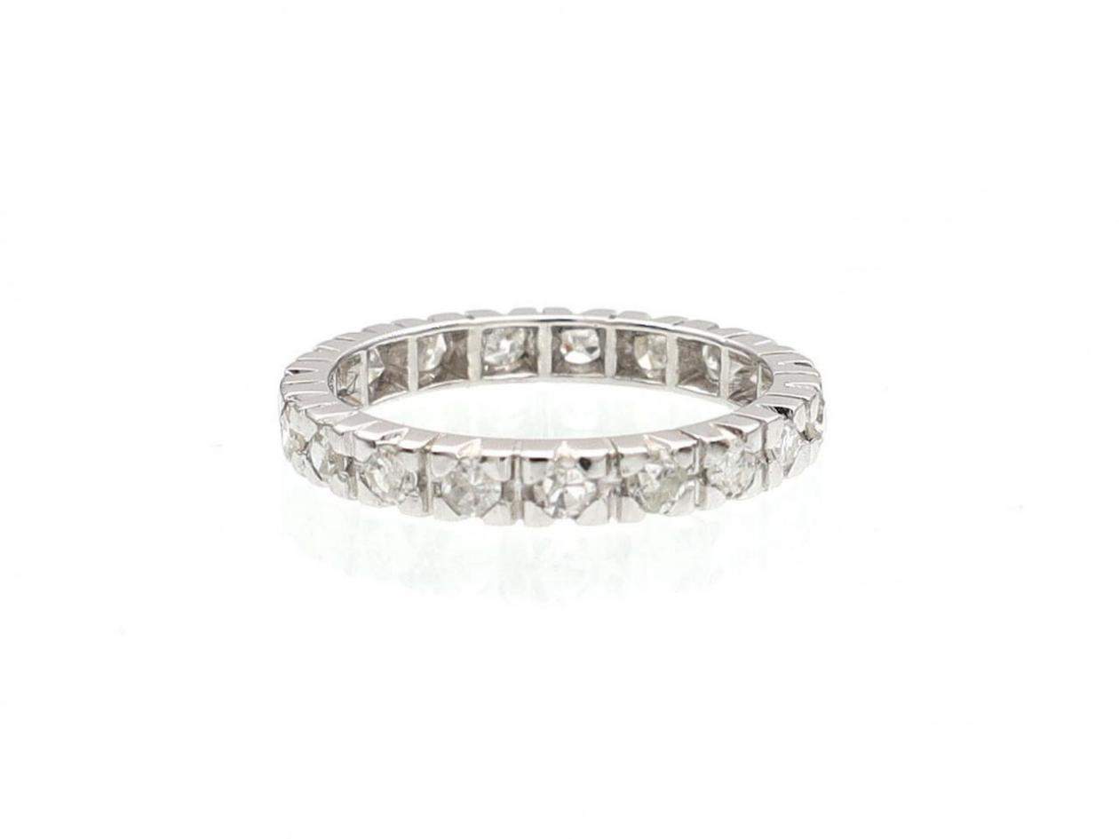 Vintage diamond set full eternity ring in platinum