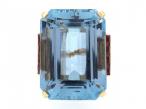 Santa Maria 36.86ct aquamarine and Burmese ruby cocktail ring