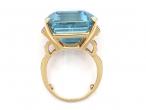 Santa Maria 36.86ct aquamarine and Burmese ruby cocktail ring