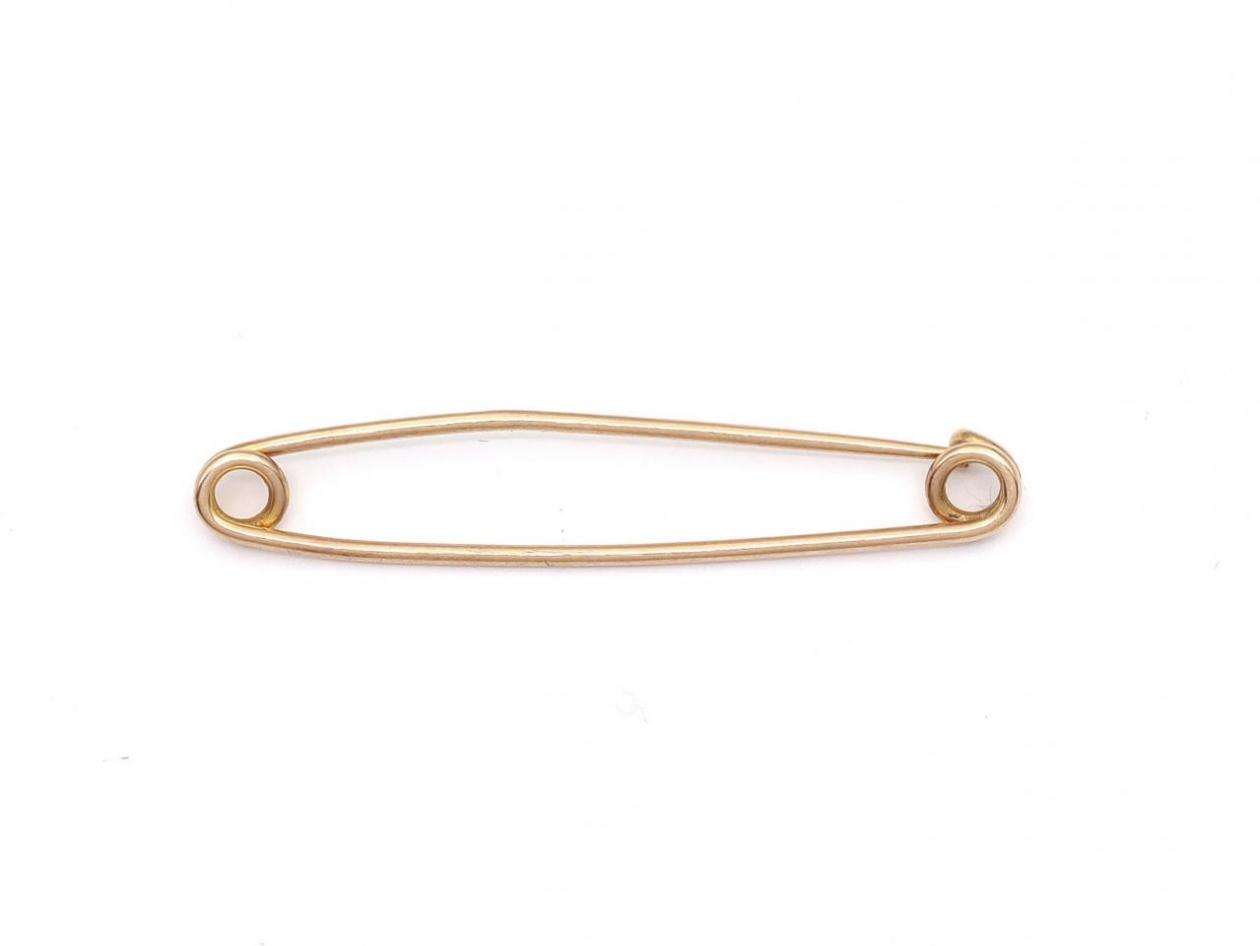 Antique 9kt gold safety pin