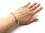 Retro flat belcher link bracelet in 18kt tri-gold