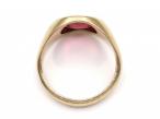 1970 synthetic ruby signet ring in 9kt yellow gold