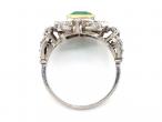 Art Deco emerald and diamond cluster ring in gold and platinum