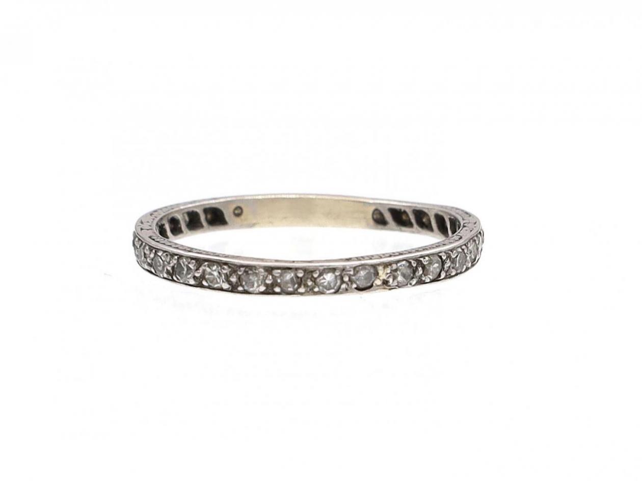 Art Deco platinum and diamond eternity ring