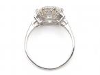 Edwardian 3.98ct diamond solitaire ring with diamond set shoulders