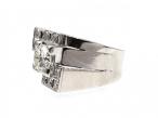 French Art Deco diamond cocktail ring in platinum