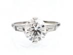 Art Deco 2.03ct Round Old European Cut Diamond Solitaire Ring