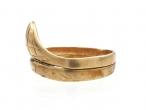 Retro spiralling serpent ring in 18kt yellow gold
