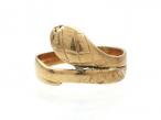 Retro spiralling serpent ring in 18kt yellow gold