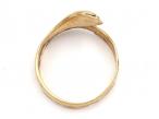 Retro spiralling serpent ring in 18kt yellow gold