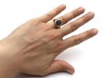 1970s oval bloodstone signet ring in 9kt yellow gold