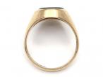 1970s oval bloodstone signet ring in 9kt yellow gold