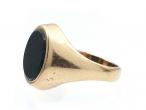 1970s oval bloodstone signet ring in 9kt yellow gold