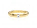 Contemporary diamond set 20kt yellow gold ring