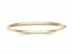 Vintage hollow flex bangle in 9kt yellow gold