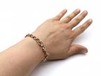 Antique 9kt rose gold oval curb link bracelet