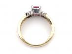 Pink Ceylon sapphire and diamond solitaire ring