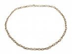 1980s knot link chain in 9kt white and yellow gold