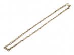 1980s knot link chain in 9kt white and yellow gold