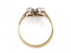 Antique diamond horseshoe ring in 18kt yellow gold