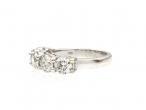 Contemporary diamond five stone ring in 18kt white gold