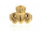 Vintage 22ct yellow gold Claddagh ring 'Till'a the seas gang dry'