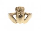 Retro 9kt yellow gold Claddagh ring