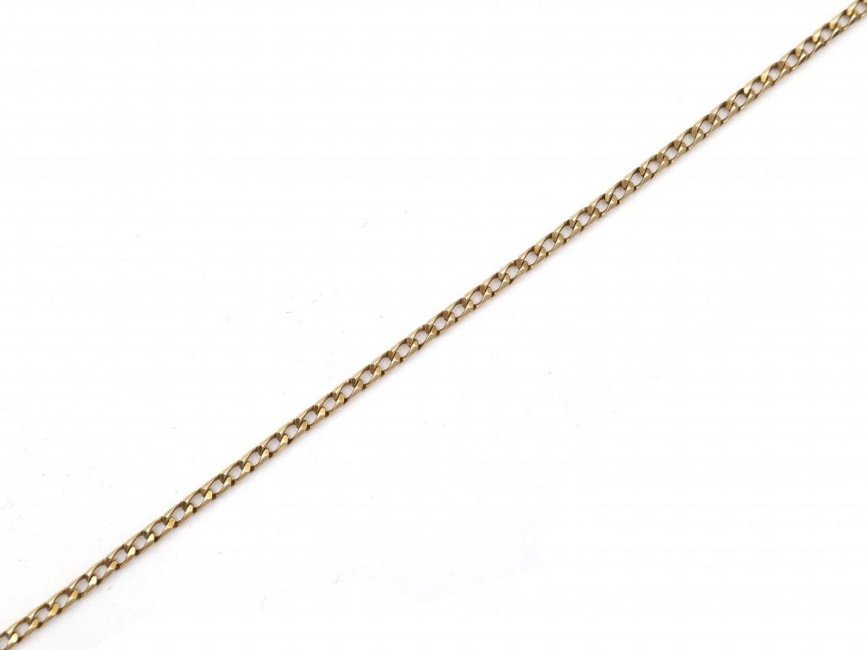 Vintage 15kt yellow gold curb link bracelet