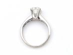 0.85ct square brilliant cut diamond engagement ring