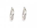 Italian 18kt white gold hoop earrings