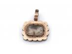 Antique Memento Mori Paste & Rose Gold Open Locket