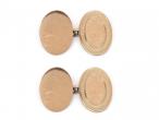 1922 oval 9kt rose gold cufflinks