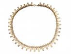 Retro 9kt yellow gold Cleopatra fringe necklace