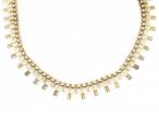 Retro 9kt yellow gold Cleopatra fringe necklace