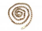 Vintage fancy belcher link necklace in 9kt yellow gold
